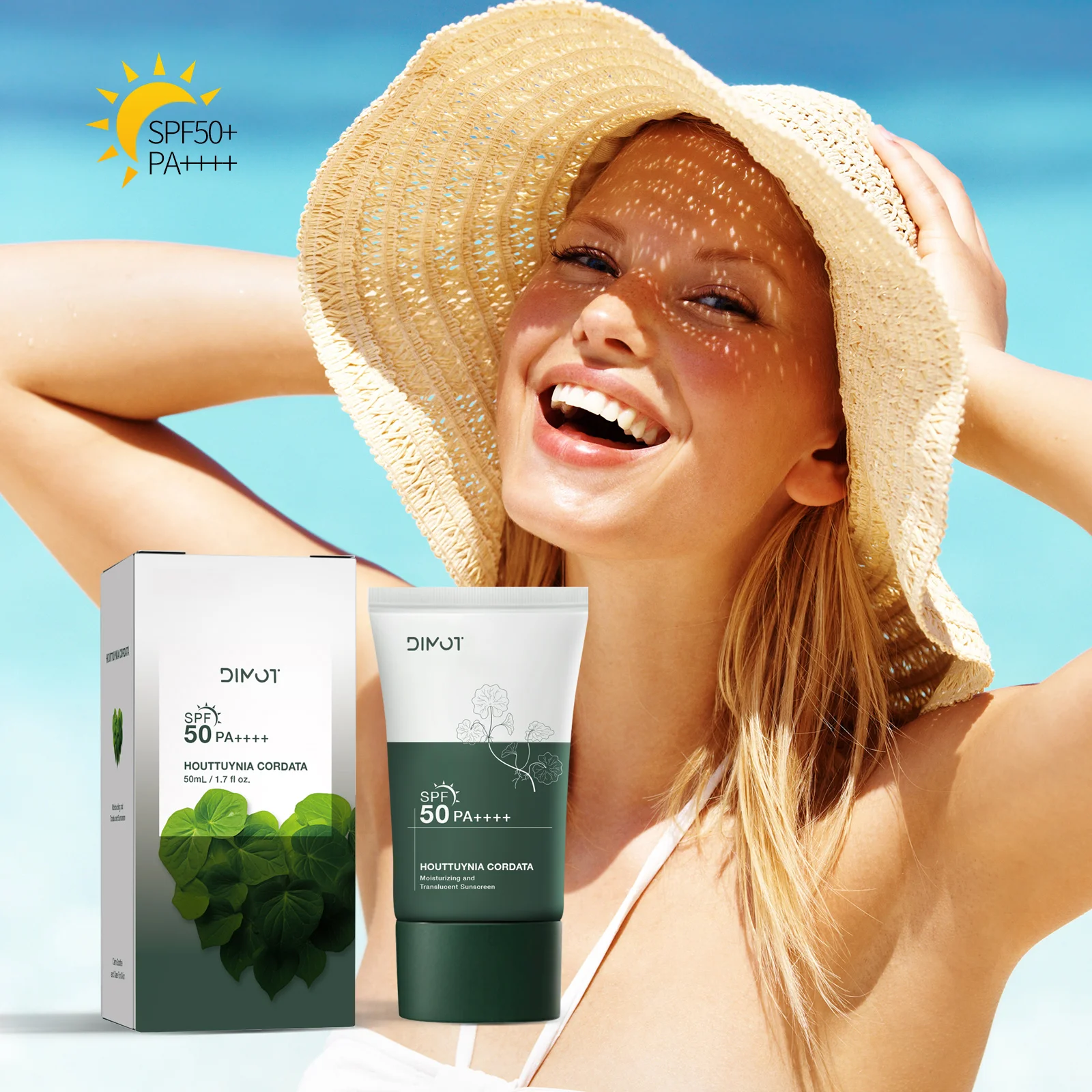 

DIMOT Sunscreen Skin Care Body Facial Sunscreen Spf 50 Protector Solar Lotion Cream Long-lasting Sun Protection Sun Block