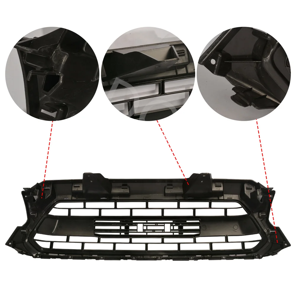 Modified Racing Grills Fit For Tacoma 2012 2013 2014 2015 With Led Front Bumper Mesh Mask Cover Grill Grille Auto Accessories