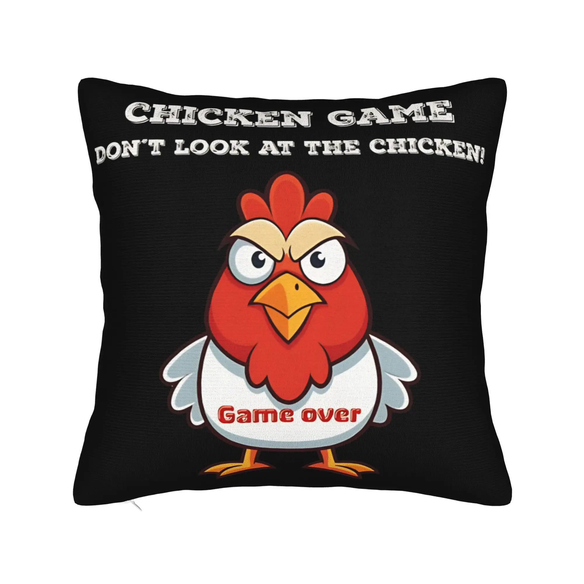 Decorative Pillowcase Chicken Game Dont Look At The Chicken Stuff Bedroom  Pillow Case Cover Square Multi Size
