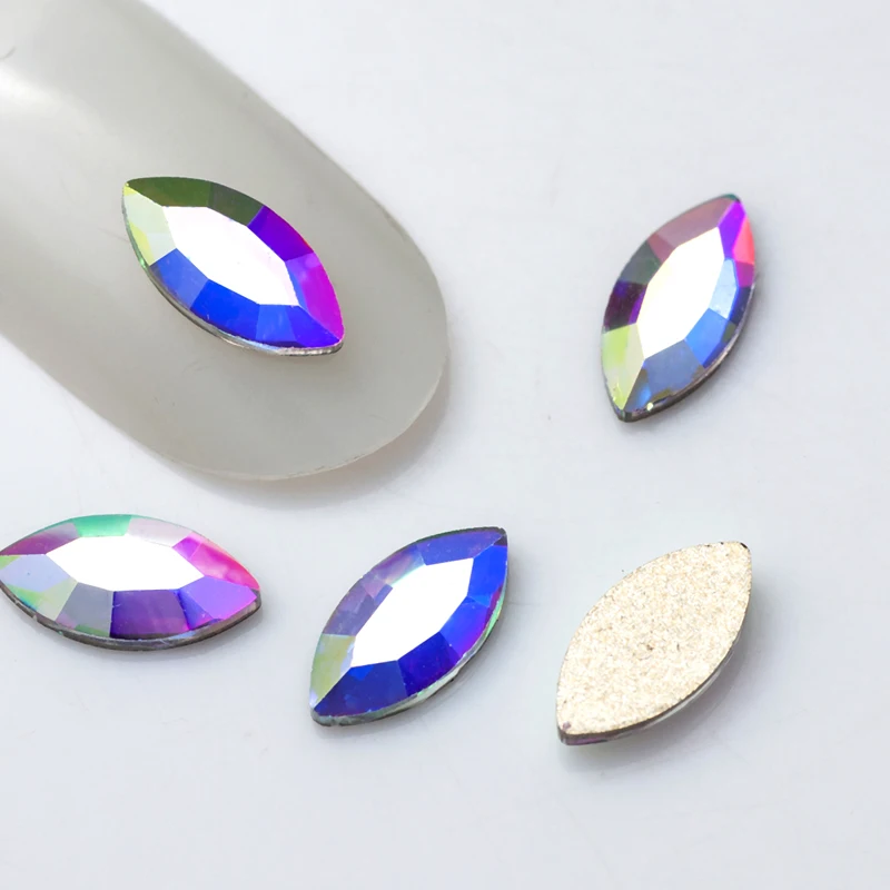 Yanruo Flat Top Nevatte Flatback Diamant Glitter Zubehör Glas Strass Schmuck Nagel Charms liefert Nail Art Dekorationen