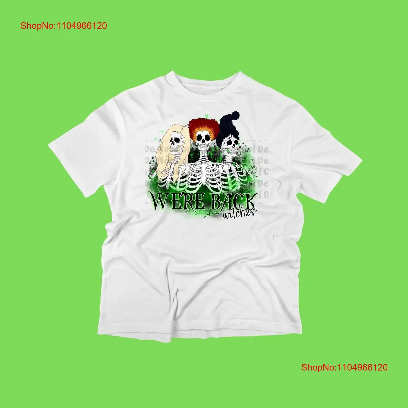 

Adult T Shirt We're Back Witches vintage Washed Versatile Slightly Top For Everyday Wear streetwear designer clothes Soft