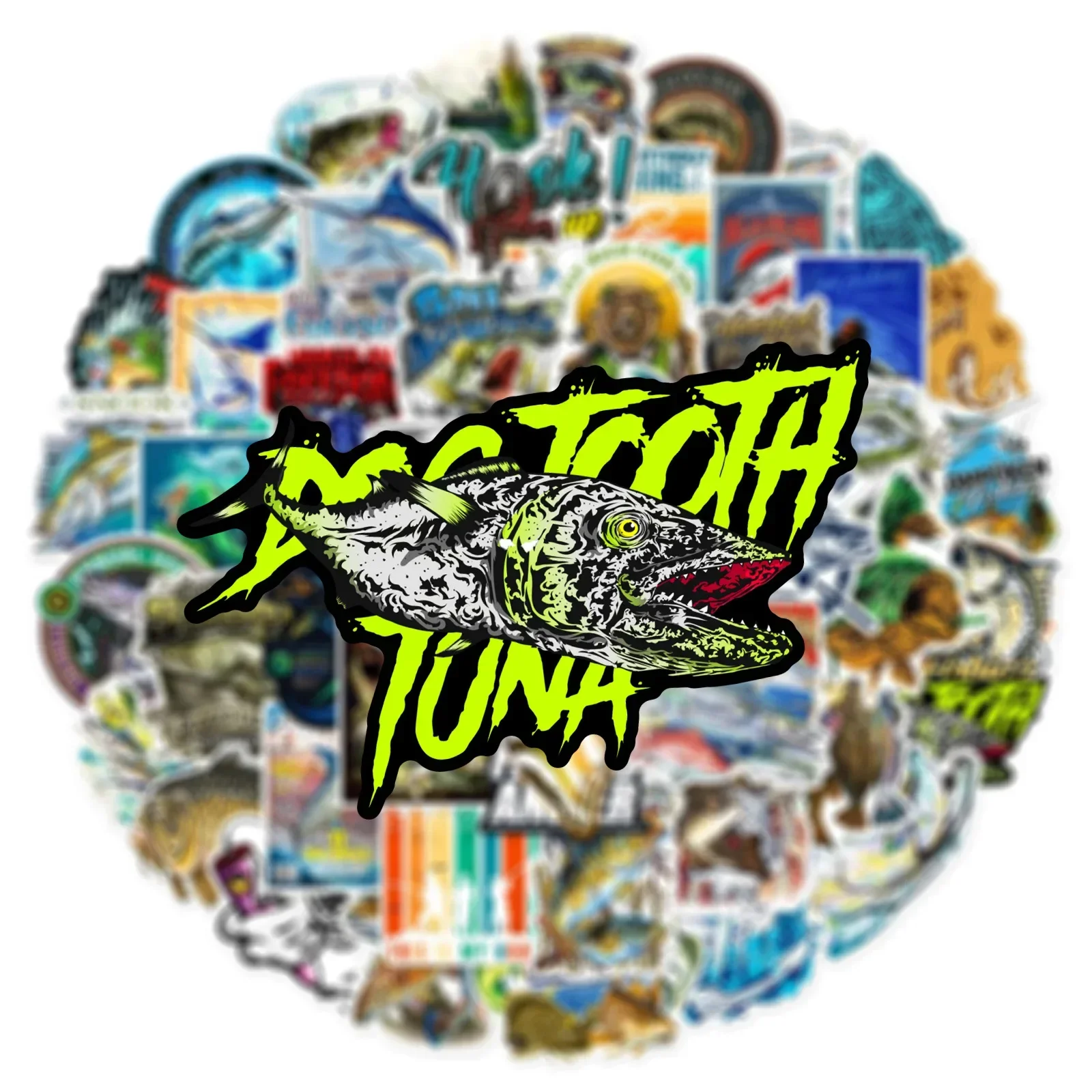 ملصقات شعار الصيد في الهواء الطلق 50/100 قطعة ملصق تزيين سجل القصاصات الأمتعة دراجة نارية ملصقات الكتابة على الجدران مقاوم للماء