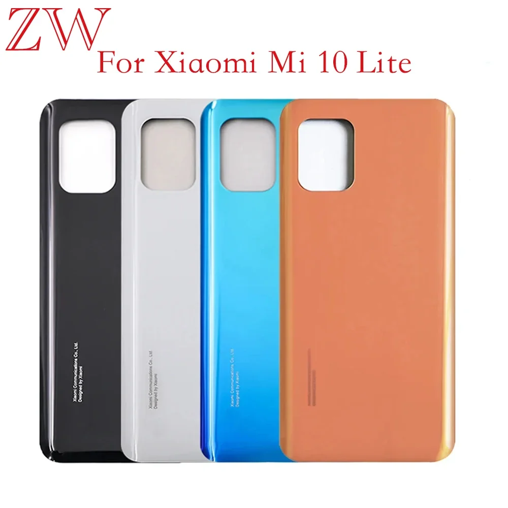 New For Xiaomi Mi 10 Lite Mi10 Lite 5G Battery Back Cover 3D Glass Panel Rear Door Glass Housing Case With Adhesive Replace