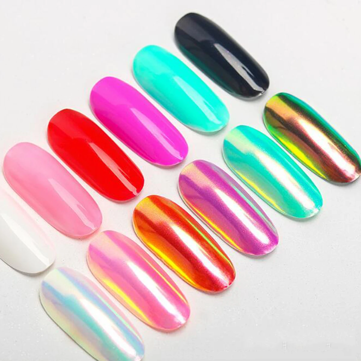1병 진주빛 흰색 조개껍질 파우더 네일 글리터 오로라  - Nail Glitter Chrome 리뷰 및 가격