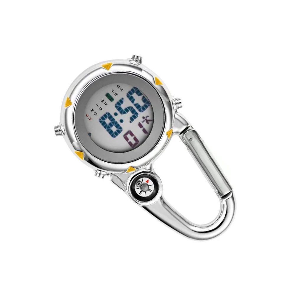 Carabiner Clip Watches Clock Luminous Multi-function Watch Temperature Clocks