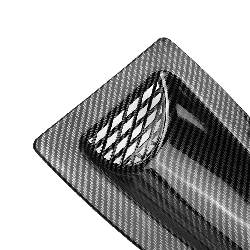 A73X-Universal Engine Hood Vent Louvers Air Scoop Bonnet Vent Air Intake Cover Car Parts Car Front Vent Carbon Look