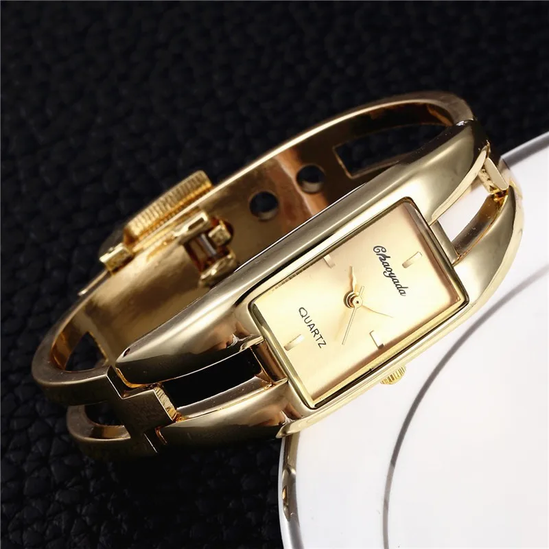 Luxury Gold Steel Bracelet Quartz Watch for Women Golden Ladies Wristwatch Relojes Para Damas Clock Elegant Female Clock
