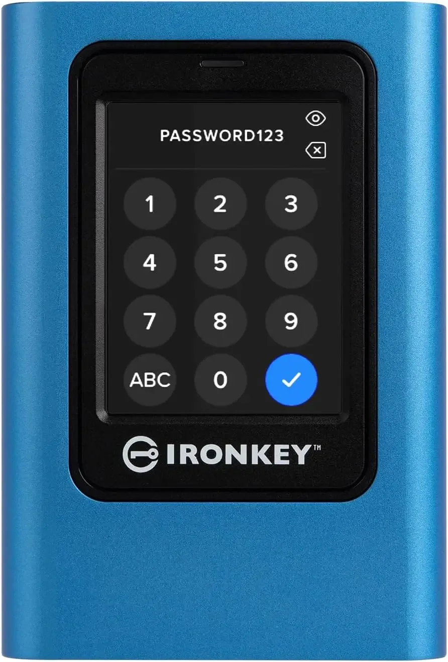 Kingston IronKey Vault Privacy 80 1.92TB External SSD | FIPS 197 | XTS-AES 256GB Encrypted | Touch Screen PIN | Secure Data Protection | IKVP80ES/1920G