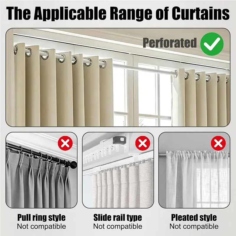 Curtain Rod Attachments Side Cut Design, EVA Foam Rollers Curtain Shaper Curtain Spacers Drapery Spacers For Home
