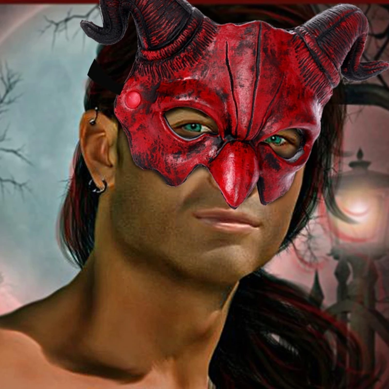 Halloween PU foam Face Mask Devil mask cosplay Goat mask sheep masks Horror scary props image 2