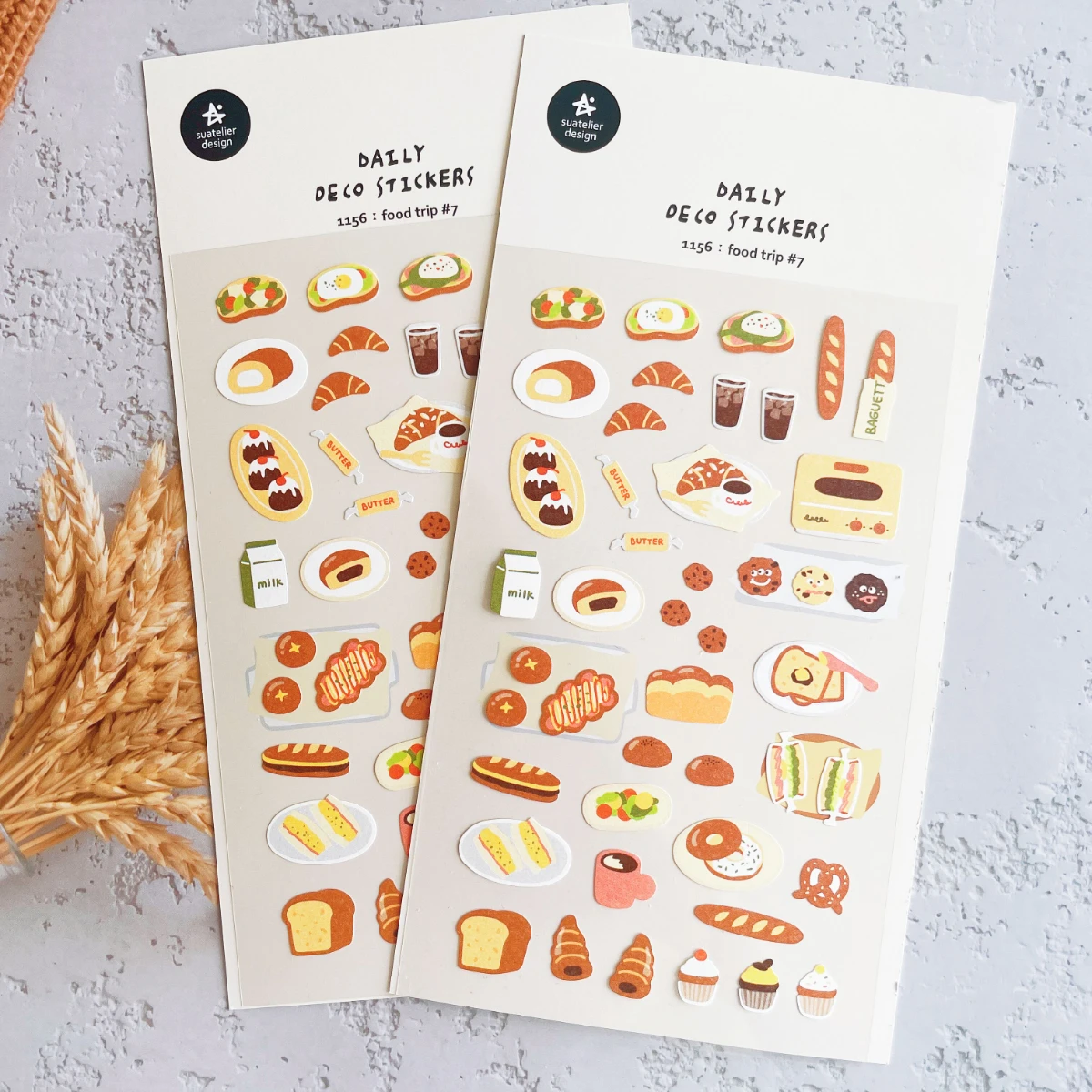 Korean Import Original Suatelier Delicious Bread Paper Stickers Scrapbooking Diy Journal Stationery Sticker Deco Art Supply