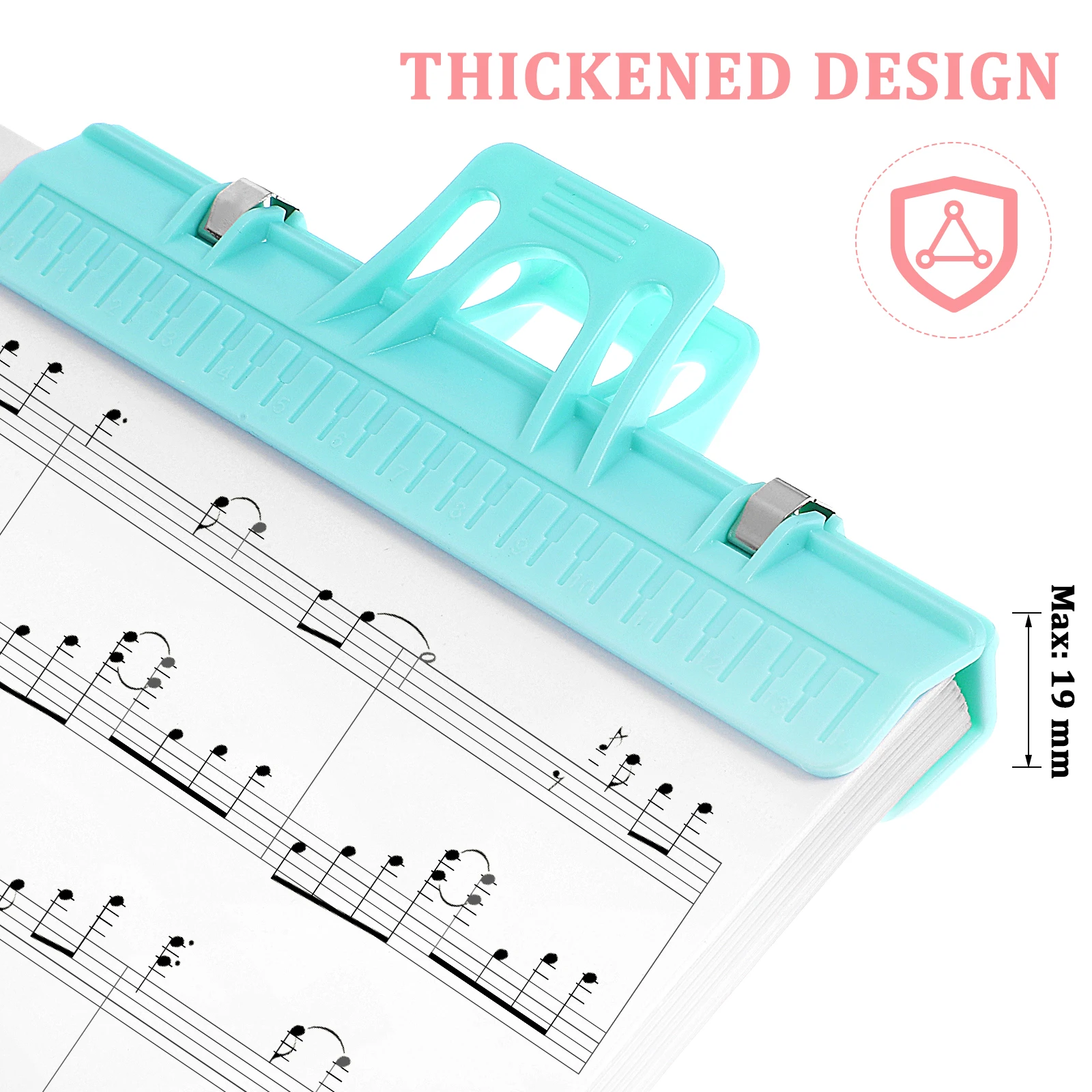 

6 pcs Book Clip Holders Sturdy Plastic Page Fixed Tools For Sheet Music Files Notes Adults Students Teachers Piano Book