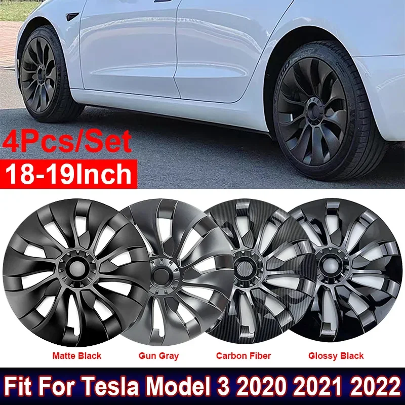 

Колпачки для ступицы автомобиля Tesla Model 3 18/19-2020, 4 шт./компл., 2022 дюйма, колпачки для ступицы автомобиля, модификация, декоративная защита автомобильного колеса