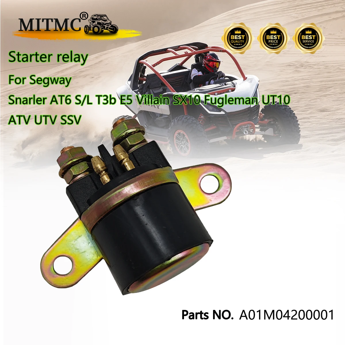 Starter relay For Segway Snarler AT6 S/L T3b E5 Villain SX10 Fugleman UT10 A01M04200001