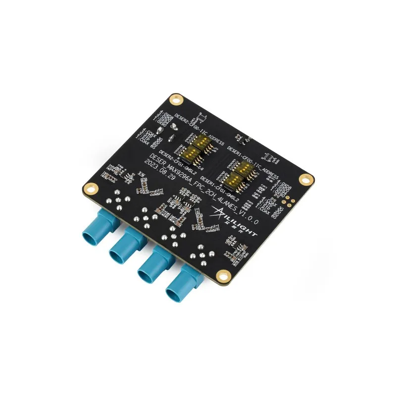Waveshare GMSL-Module-Board-4CH-A,4-Ch GMSL Camera Adapter Board, Equipped With MAX9296 Deserializer, High-Speed And Low-Latency