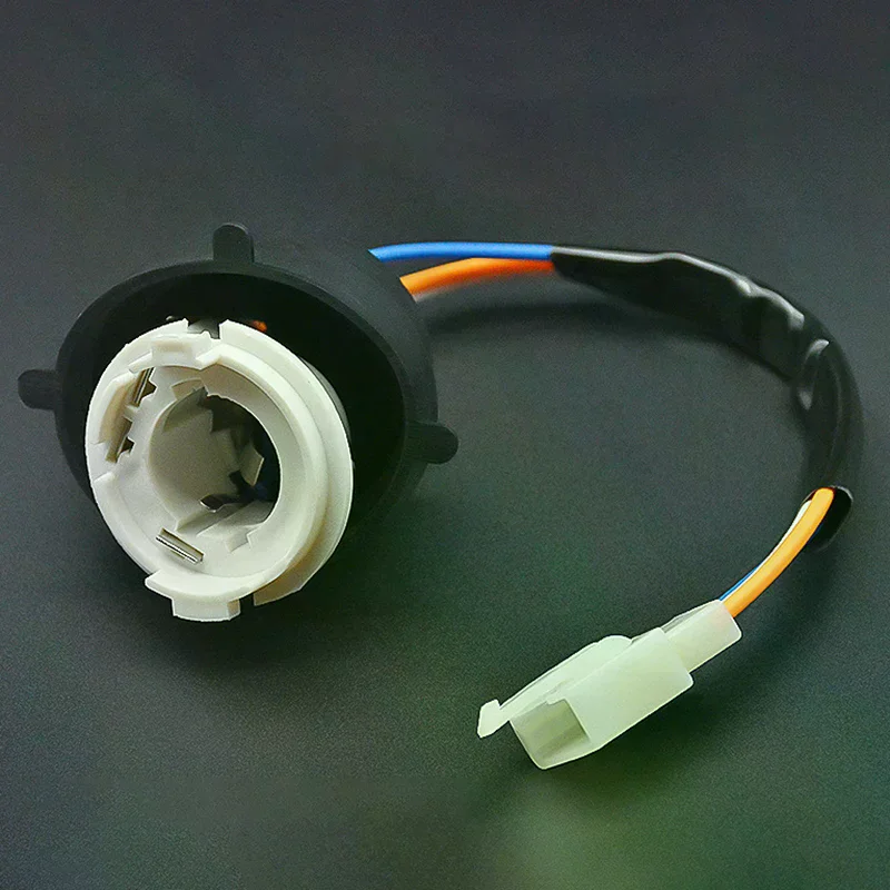New BA20D Motorbike Headlight Socket Lamp Bulb Connector Base Adapter Fit For REX RS 400 450 500