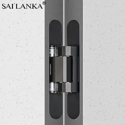 SAILANKA 2024 Invisible Hydraulic Hinge Concealed Hidden 180 Degree Swing Hinge Door Close Mortise Mount Concealed Cross Hinge