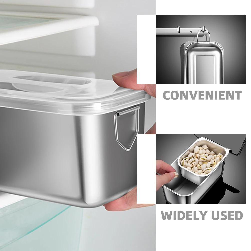 

Stainless Steel Snack Storage Box Compact Design For Dried Fruits Nuts Candy Organizer Household Decorative Food Container