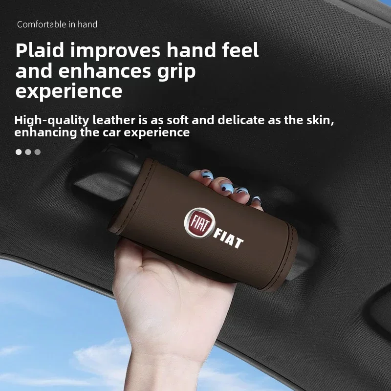 Car roof rails soft leather protective cover roof grip gloves For Fiat 500 500L 500X 124 MobiPanda Tipo Sedici Fiorino Qubo Toro