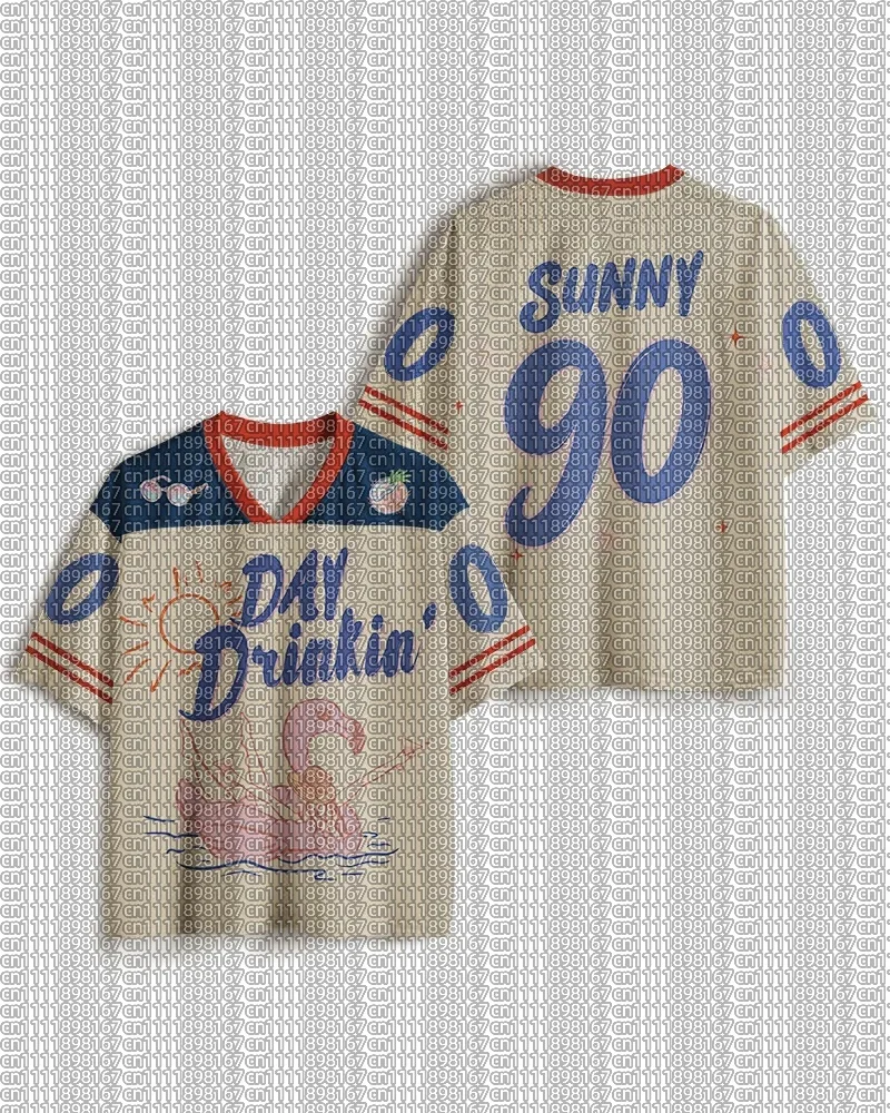 Heiß begehrtes neues Sommer-Freizeit-Sport-T-Shirt mit V-Ausschnitt aus atmungsaktivem Mesh für Erwachsene und Kinder – Film- und Fernsehserie-Trikot