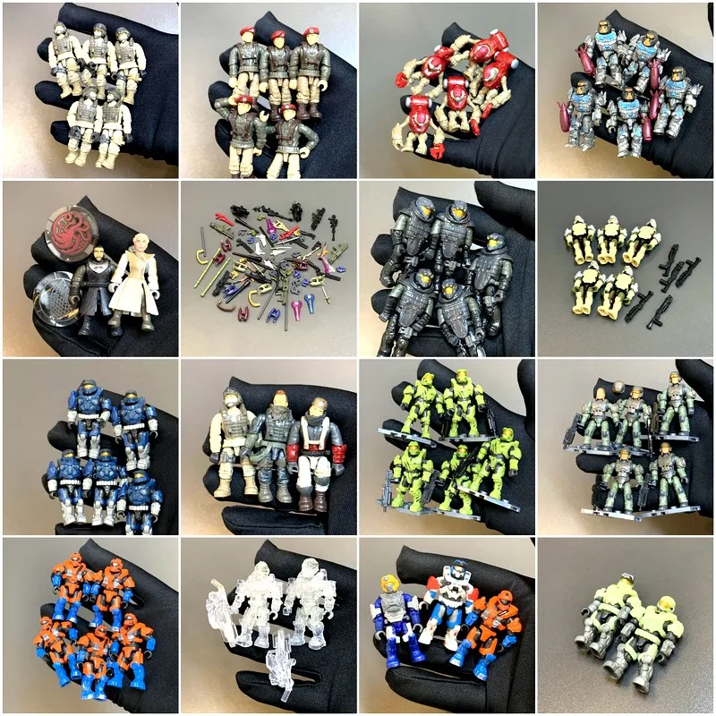 Micro figuras de juguete, Mega builx Blocks, Call Of Duty, UNSC, Marine Soldier, Grunt, Skirmisher Master, Cheif