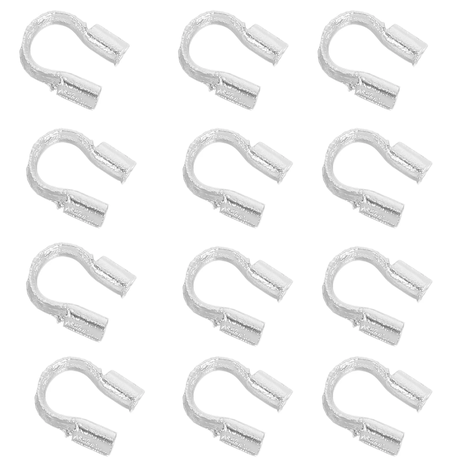 

300pcs U-Shaped Crimp Tubes Copper End Caps Protectors For Necklace Earring Making Durable Diy Jewelry Supplies Wire Thread