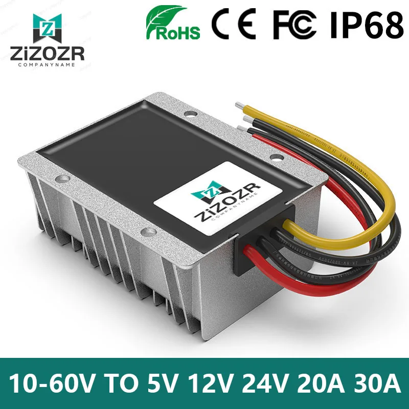 Power Converter DC DC Inverter Stabilizer 10-36V 12V 24V 36V 48V To 5V 12V 24V 20A 30A Reducer Transformer Buck Regulator