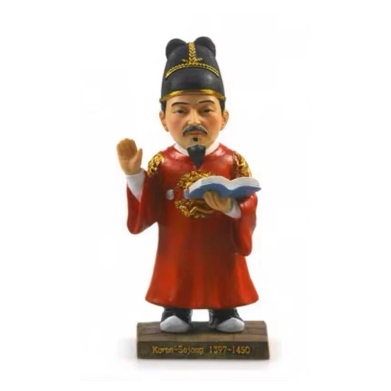 King Sejong of Korea Creative Resin Crafts World Celebrity Statue Tourism Souvenir Gifts Collection Home Decortion