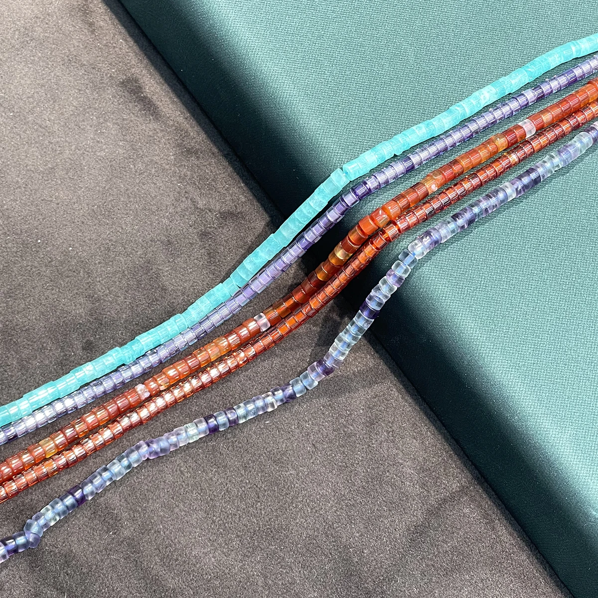 3.5x4mm Natural Stone Amethyst Beads Cylindrical Through-Hole Crystal Beads for Jewelry Making Supplies DIY Necklace Accessories