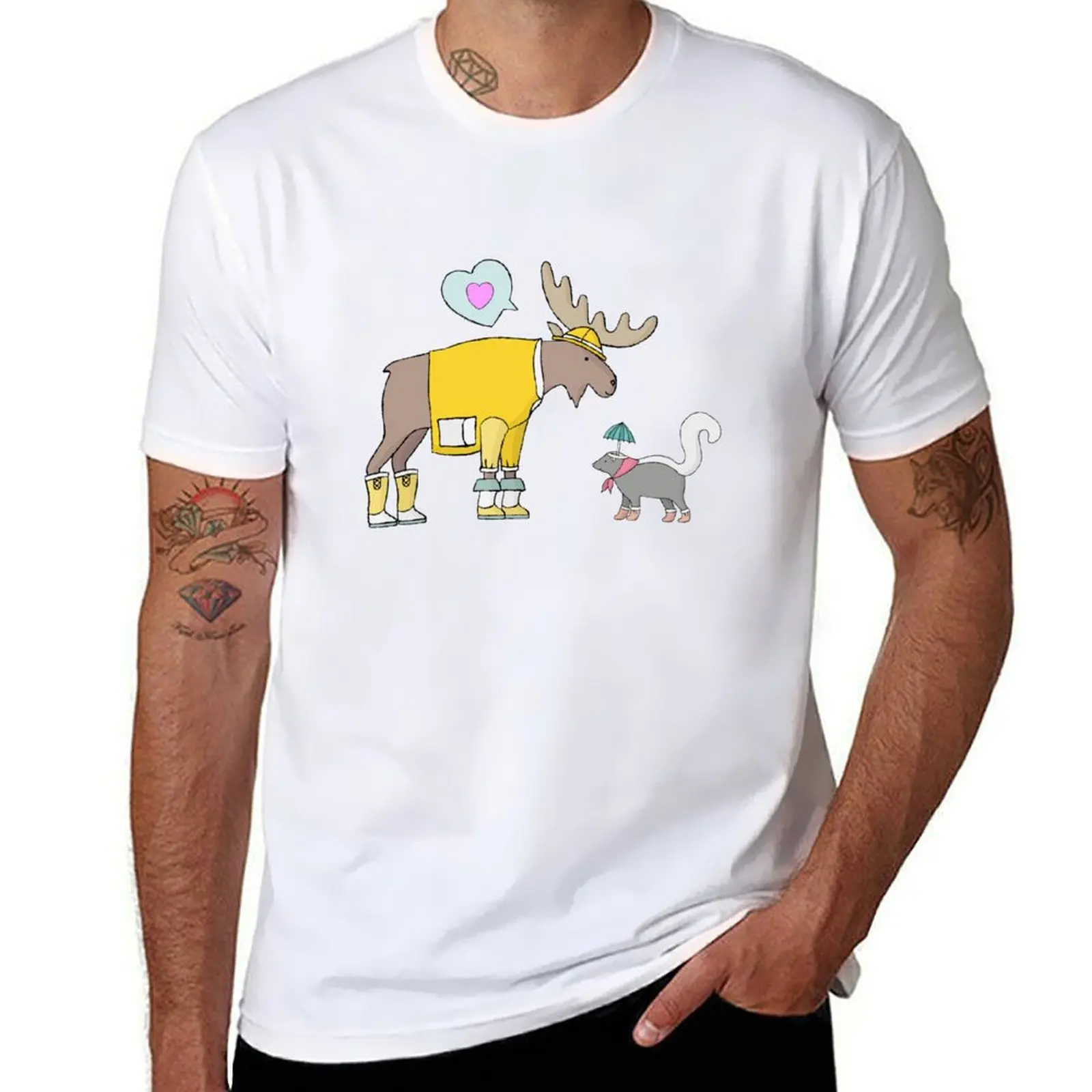 

shirts and t man cotton cotton Skunk heavy T-Shirt for t t man shirts Moose man soft shirt graphic