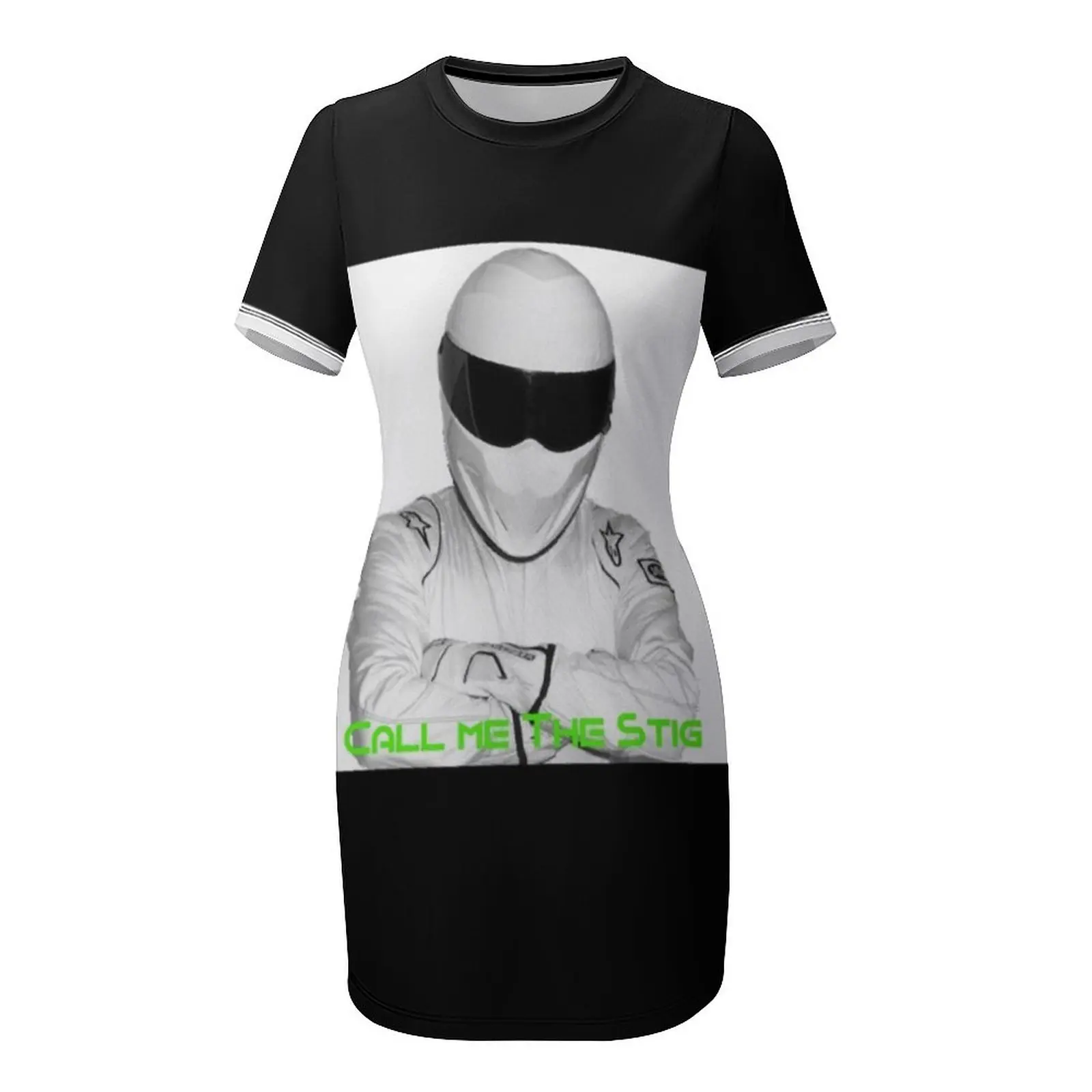 Call Me The Stig T-shirt classica Abito a maniche corte abito a maniche lunghe abito da sera elegante da donna lungo