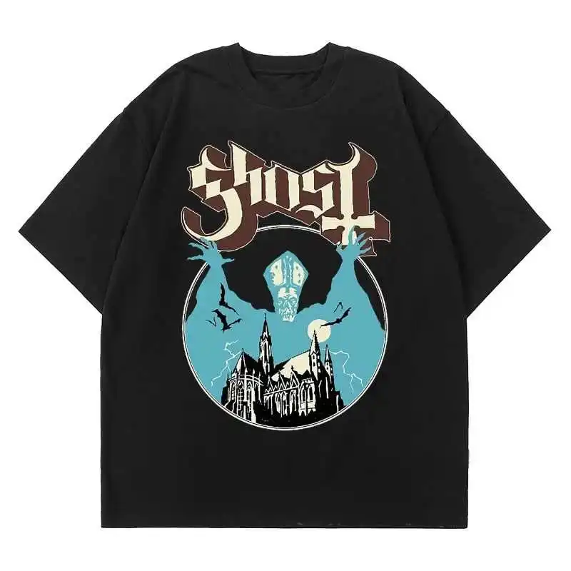 

Новая женская футболка большого размера Ghost Band Faion Cool London Sle, специальная широкая посадка, молодежный тренд на осень, тонкий хлопок