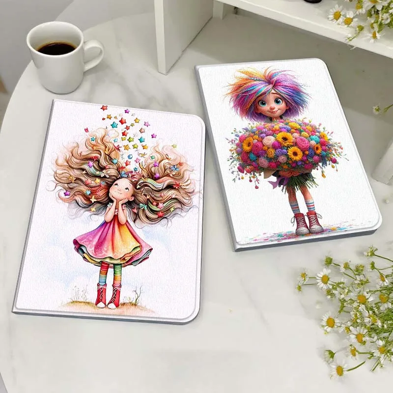 

Art Design Color Girl For Xiaoxin Lenovo Tab Pad K11 K10 M10 P11 3rd Plus Pro Legion Y700 Y900 Gen4 2 Tablet Case Gift