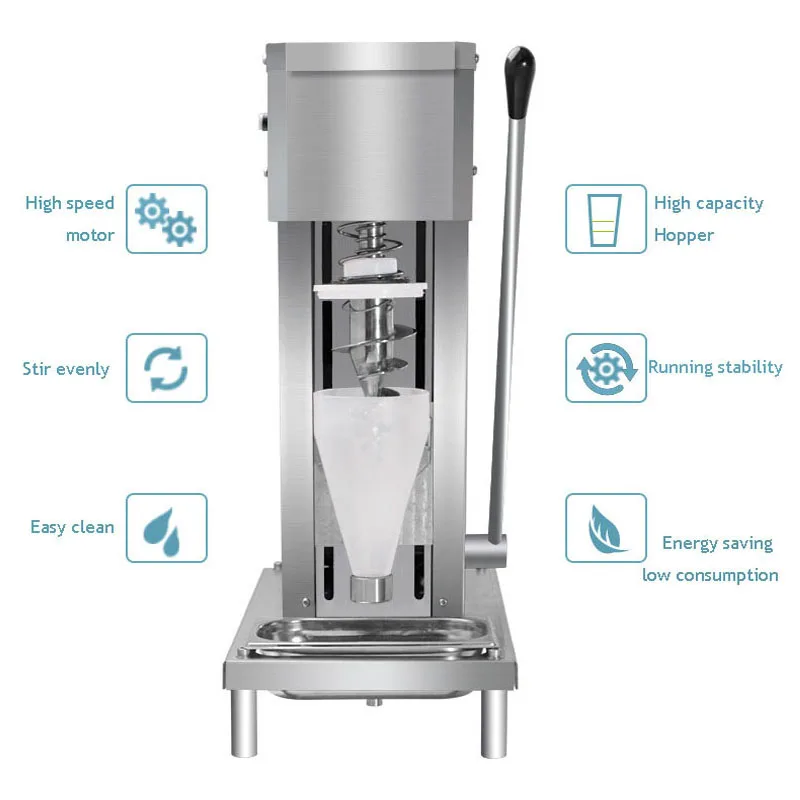 Fruits Ice Cream Mixing Machine Frozen Yogurt Ice Cream Mixer Swirl Real Fruit Ice Cream Blender