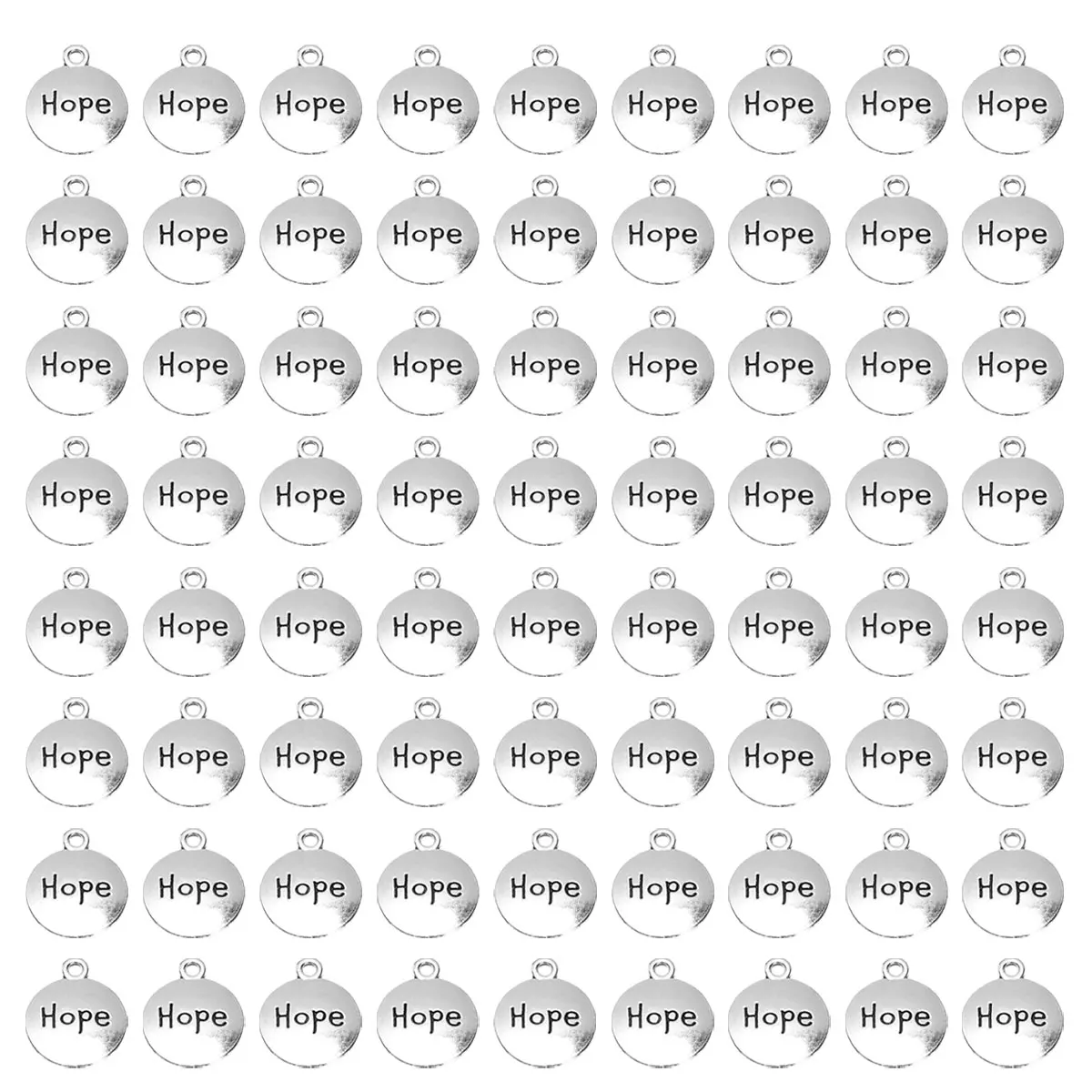 

100 Pcs Letter Pendant Jewelry Making Pendants Silver Metal Charms Fashion Alloy