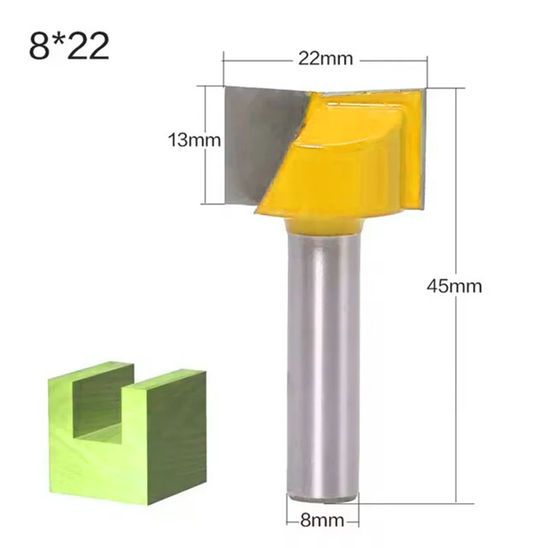 Broca de grabado inferior de limpieza de 8mm, 18/20/22/25/30/32mm, broca de enrutador de carburo, herramientas de carpintería, fresa, molino de