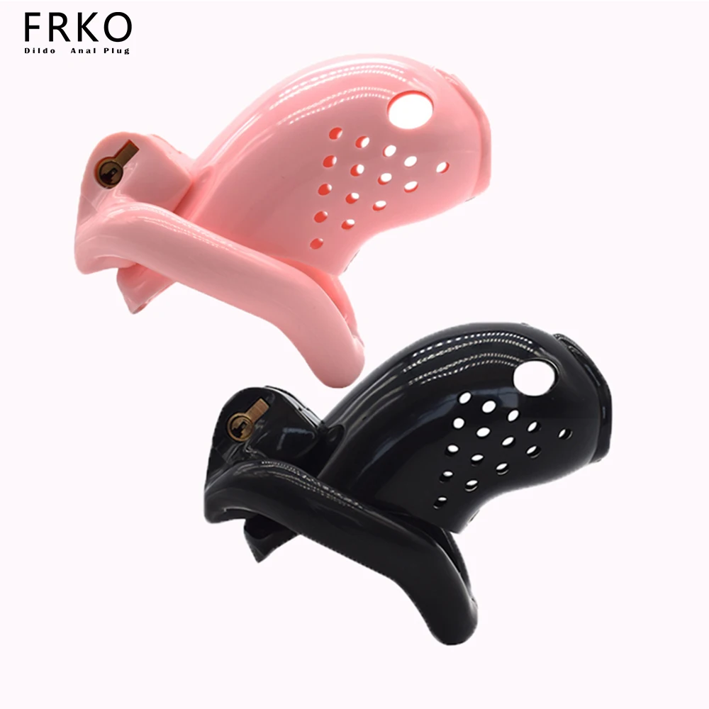 

FRKO Short Goldfish Shape Male Chastity Cage Device With 4 Size Curved Penis Ring Cock Lock Bdsm Sex Toys For Men Sissies 18+