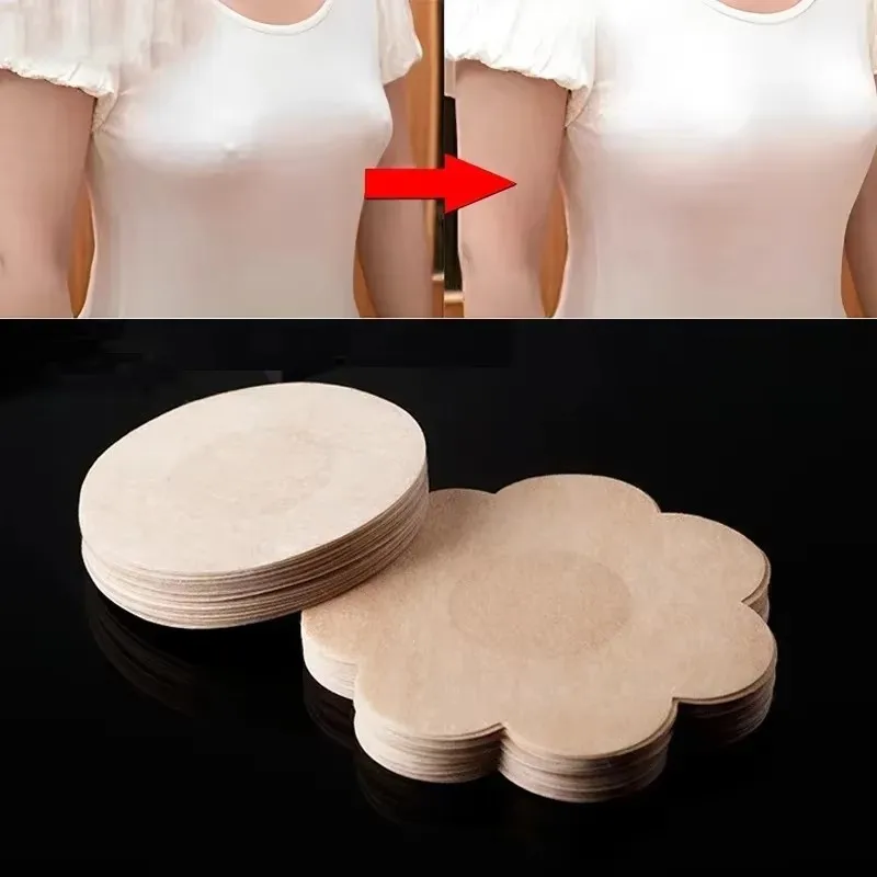 

50 Pcs Women Invisible Breast Lift Tape Overlays on Bra Sexy Nipple Stickers Chest Covers Adhesivo Bra Nipple Pasties Protection