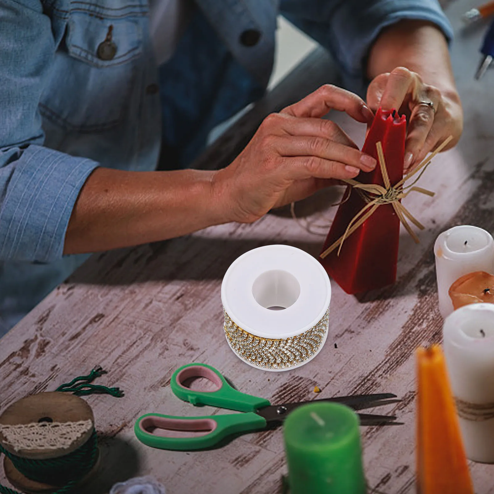 

Rhinestone Claw Chain 10M Electroplated Metal Sewing Craft DIY Jewelry Making Wedding Party Decoration Crystal Beads White