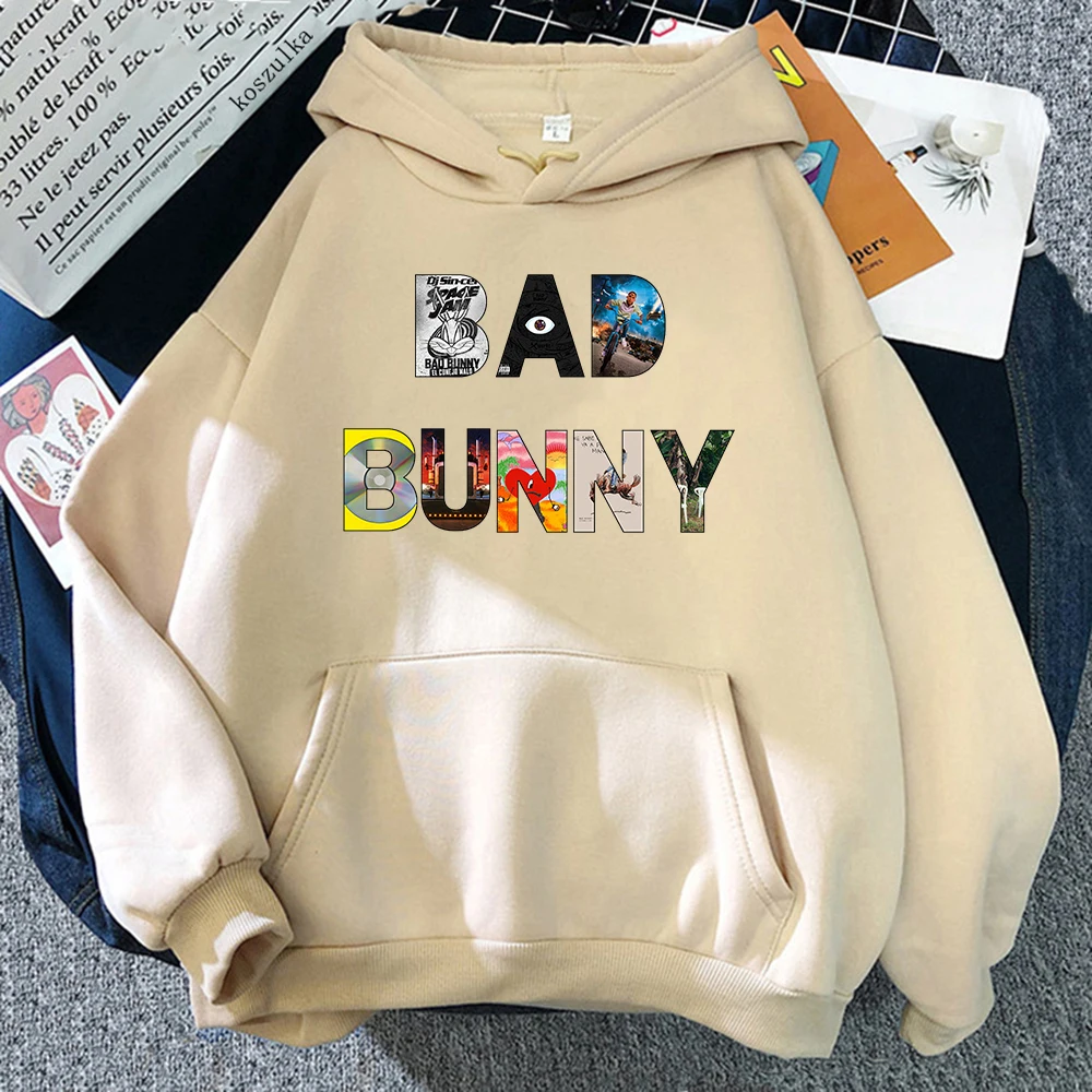 Bad Bunny Hoodie Women Harajuku Vintage Debí Tirar Más Fotos Hoodies Unisex Autumn Winter DeBÍ TiRAR MáS FOToS Sweatshirts Hoody