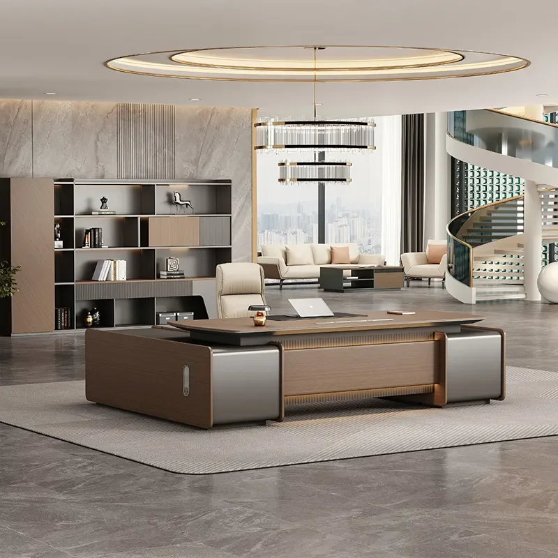 for Boss Office Desk and Chair Combination Simple Modern President Light Luxury Senior Sense Supervisor Desk Office Single