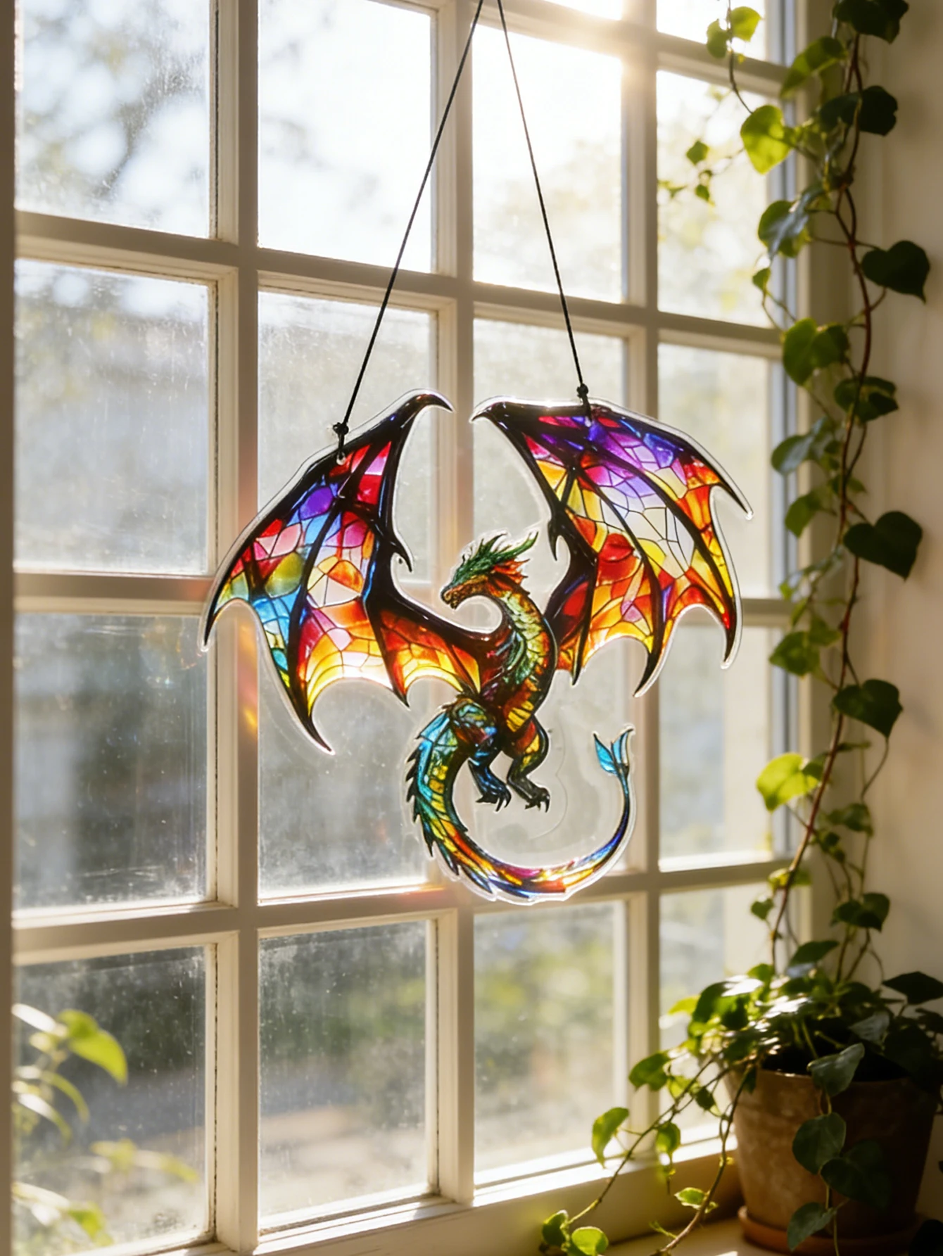 Dragon Stained Glass Style Sun - Lighting Jockey ulasan dan harga