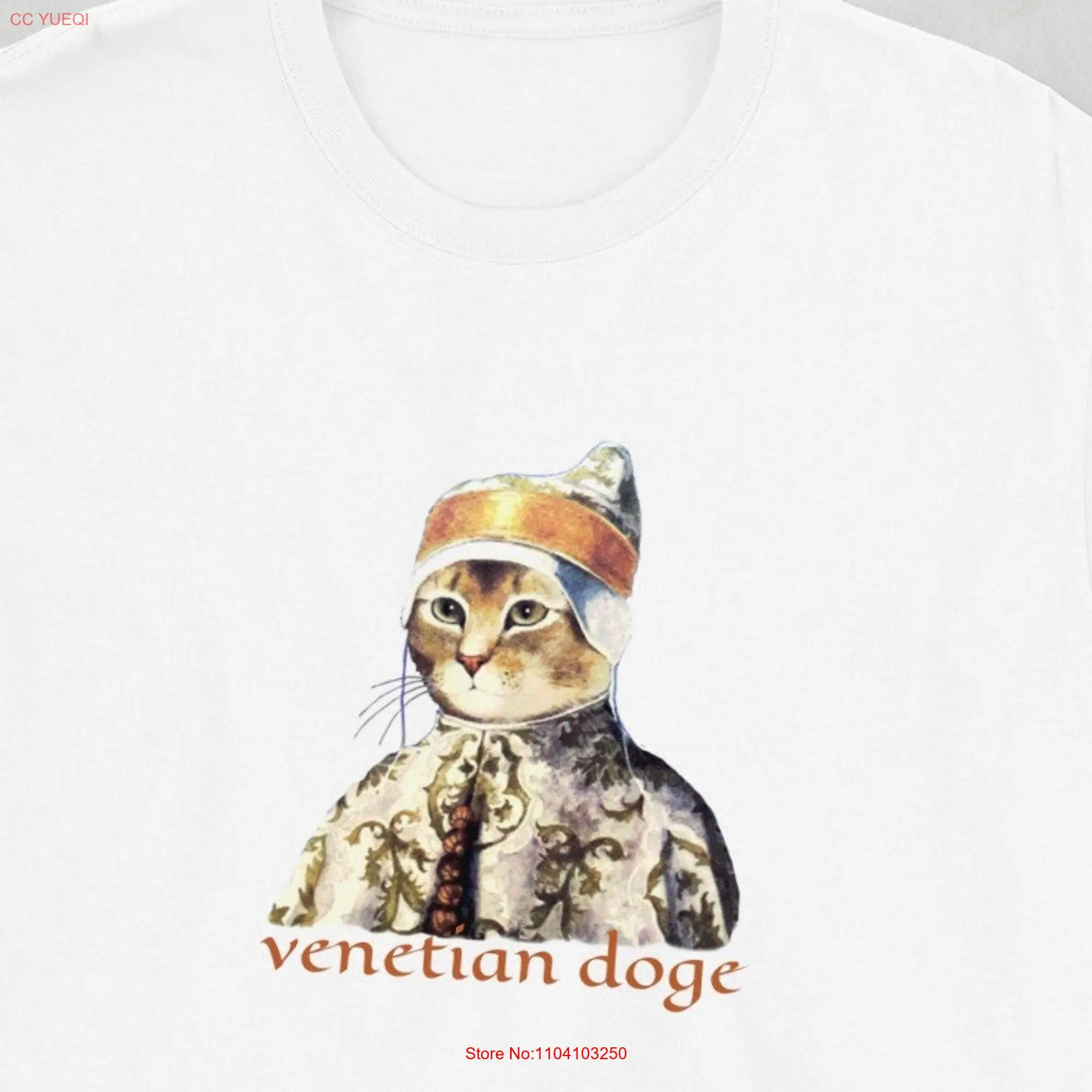 Cats The Venetian Doge Cat T SHIRT Sleeve  long or short sleeves