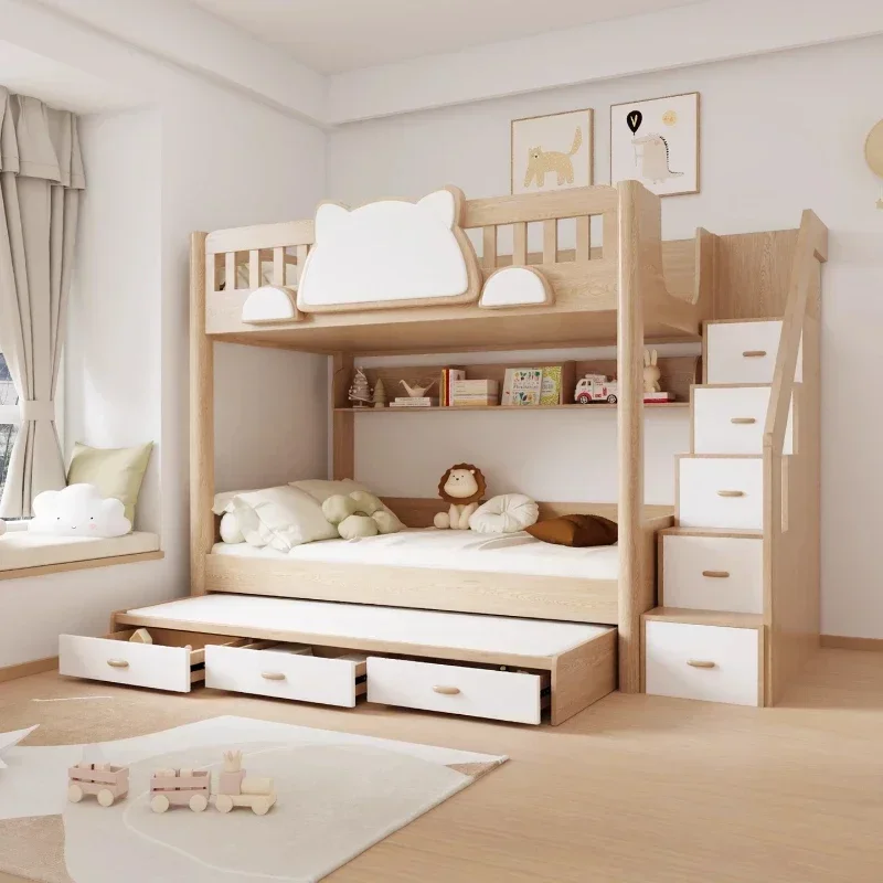 

Современная кровать-чердак 150x190 см с письменным столом, мебель-чердак, полноразмерный каркас кровати для спальни, необходимая кушетка для комнаты в общежитии ﻿ Органайзер для дома