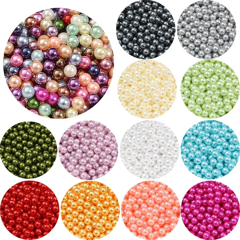 Loose 3mm-10mm 23 Color No Holes Pearl DIY Plastic Imitation Pearl beads for needlework & Jewelry Making