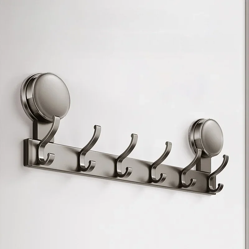 Adhesive Door Back Clothes Hanger No Drilling Strong Suction Cup Hook Bathroom Bedroom Wardrobe Coat Hook Household Essential