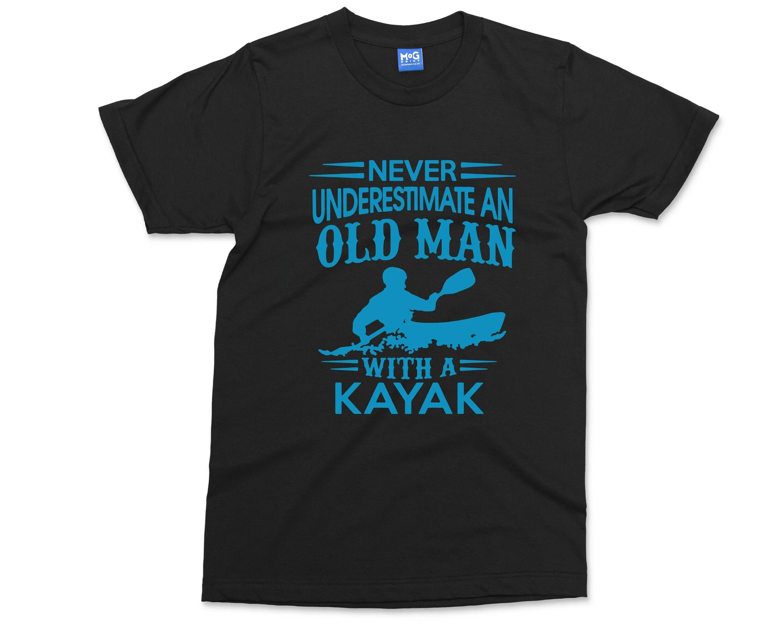 Men'S Funny Kayaking T Shirt S Old Man Kayak Racing Sport Boat Rowing Dad Grandad Birthday Father'S Day