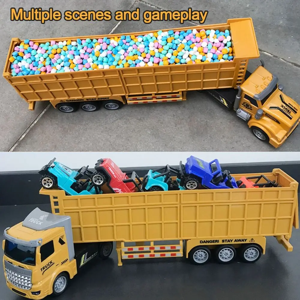 Funny Metal Truck Assembled Model Diecast Classic Vehicles Toys Alloy Car Carrier Truck Kid Model Pull Back Car Gift Toys - Image 2