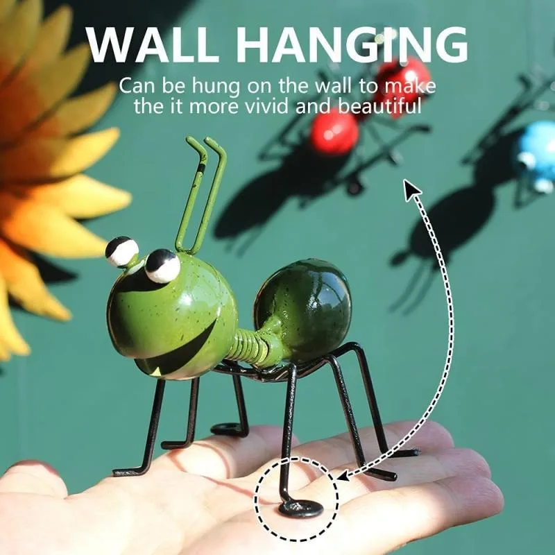 Wrought Iron Ant Statue Cute Simulated Insect Craft Home Outdoor Garden Landscape Decorative Ornament