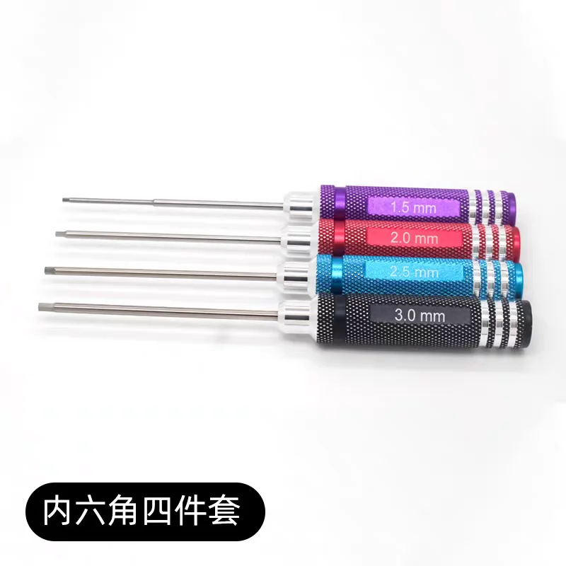 4 Uds DIY herramienta de reparación de modelo RC 1,5/2,0/2,5/3,0mm destornillador hexagonal para helicóptero Rc coche avión Quadcopter